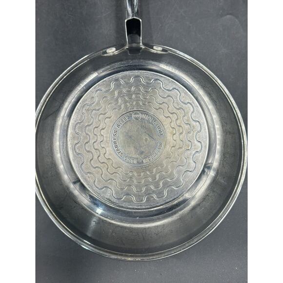 8.5 in TFAL Stainless Steel Induction Frying Sauteeing Pan Steel Handle T-Fal - Picture 3 of 4